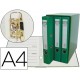 Modulo elba 3 archivadores de palanca din a4 2 anillas verde lomo de 50 mm
