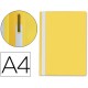 Carpeta dossier fastener plastico q-connect din a4 amarilla (Pack de 25 uds.)