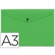 Carpeta liderpapel dossier broche 44243 polipropileno din a3 verde translucido (Pack de 10 uds.)