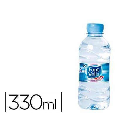 Agua mineral natural font vella botella sant hilari 330 ml (Pack de 35 uds.)