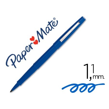 Rotulador paper mate flair original punta fibra 3103-1 azul