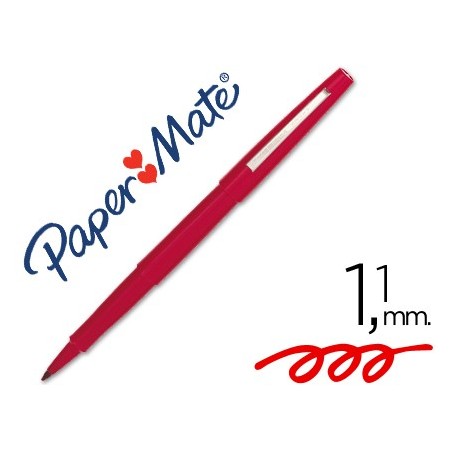 Rotulador paper mate flair original punta fibra 3102-1 rojo
