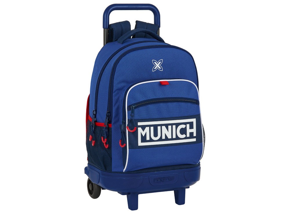 Cartera escolar safta con carro munich retro mochila grande con ruedas  compact extraible 330x220x450 mm