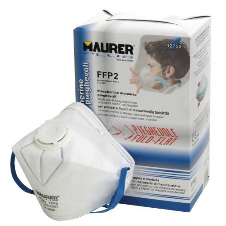 Mascarilla Maurer Plegable FFP2 Con Valvula (Caja 10 unidades)